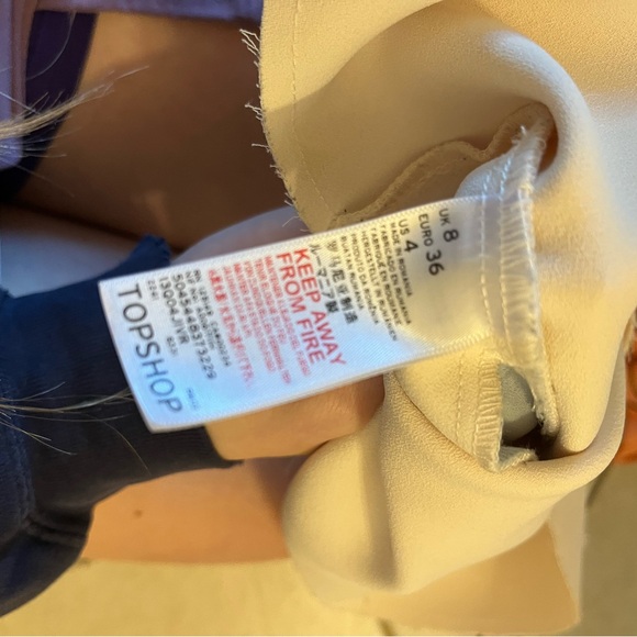 TOPSHOP Raw Edge Color block Tank Top Size US 4 - Picture 9 of 9